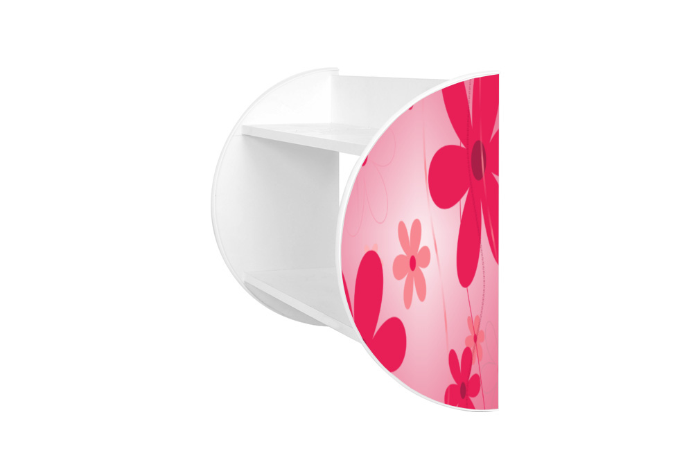 Becks polička na stenu Kvety červené